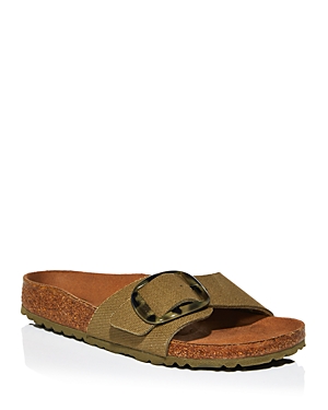 Birkenstock Women's Madrid Slip On Buckled Slide Sandals In Faded Khaki