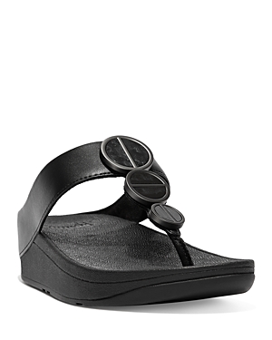 FITFLOP FITFLOP WOMEN'S HALO METALLIC TRIM THONG SANDALS