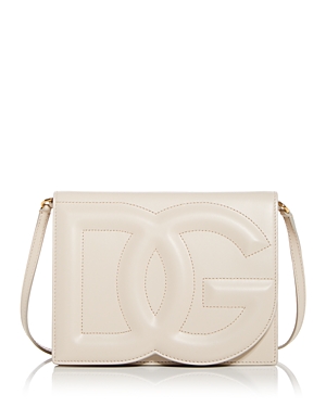 Dolce & Gabbana Mini Leather Shoulder Bag In Ivory