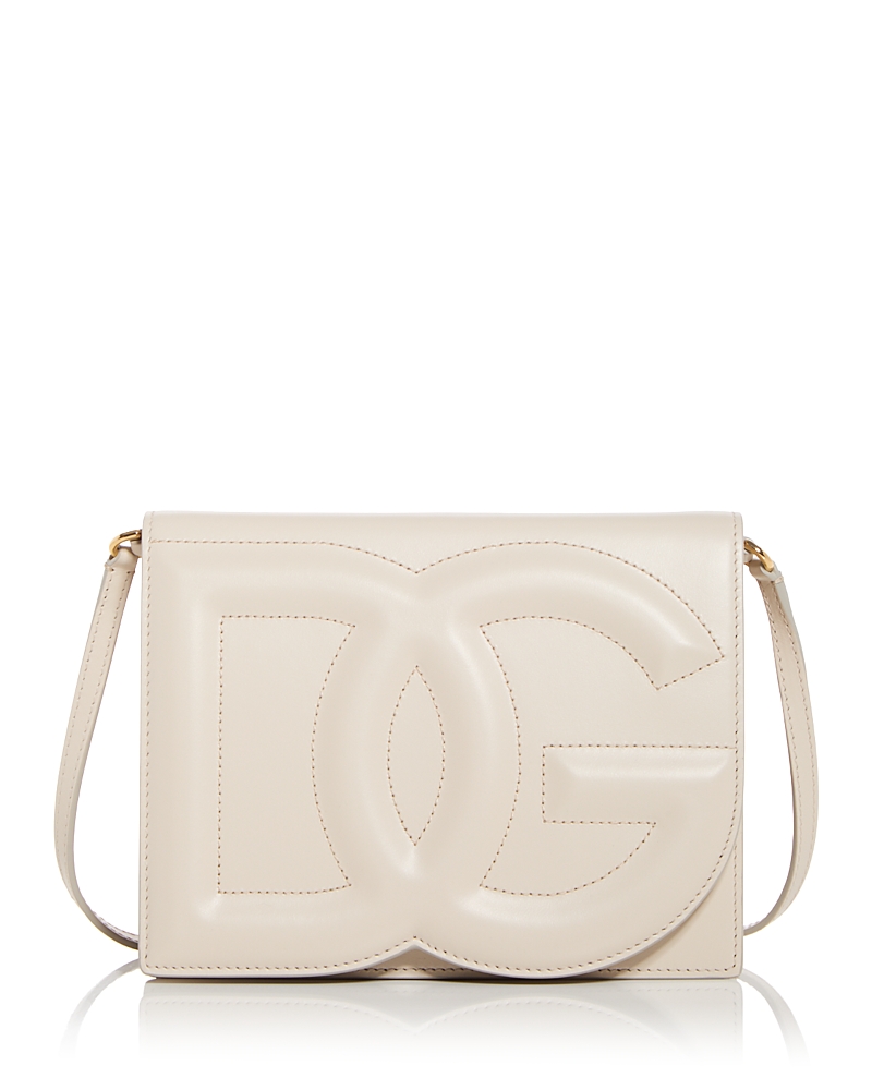 Dolce & Gabbana Mini Leather Shoulder Bag In Ivory