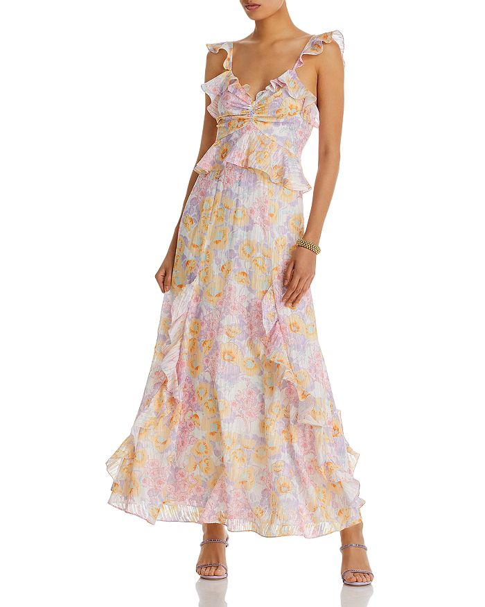 AQUA Ruffled Maxi Dress - 100% Exclusive | Bloomingdale's
