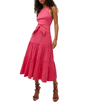 Veronica Beard Austyn Tiered Dress In Fuchsia