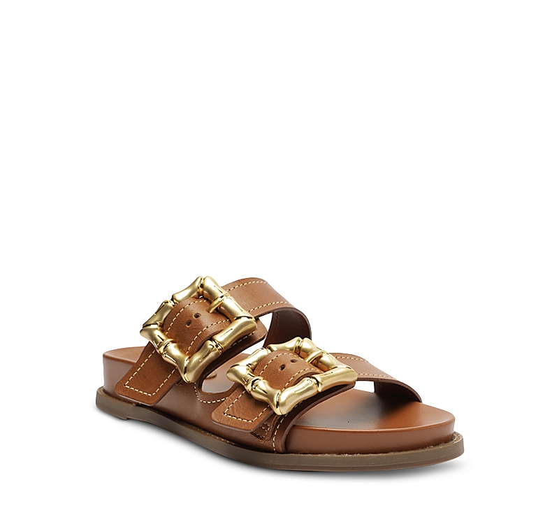SCHUTZ WOMEN'S ENOLA SPORTY SLIP ON BUCKLED SLIDE SANDALS