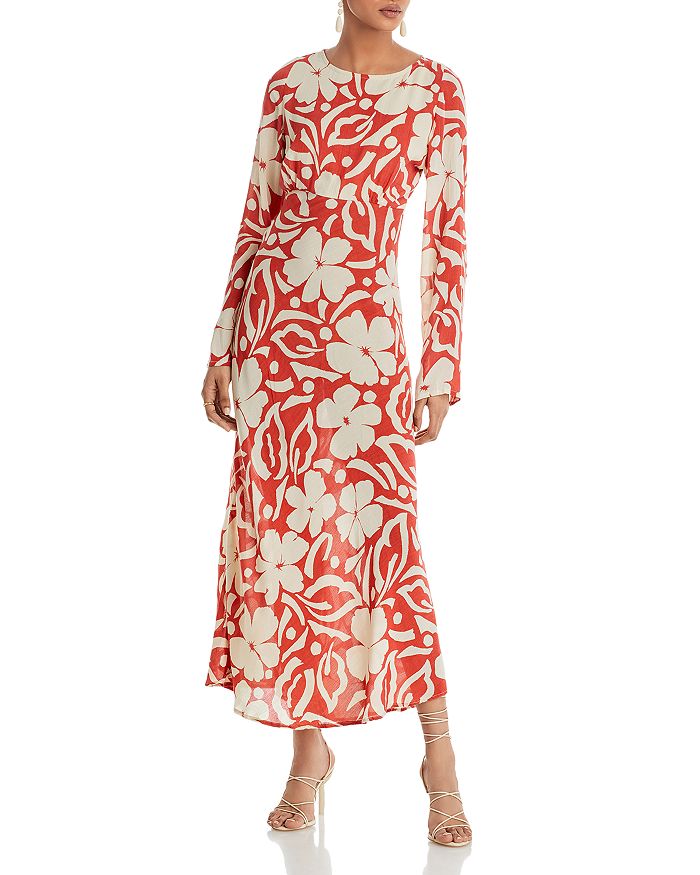 Faithfull The Brand Floral Shiva Maxi Dress - Orange - L