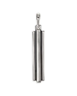 Sterling Silver Deco Ingot Pendant
