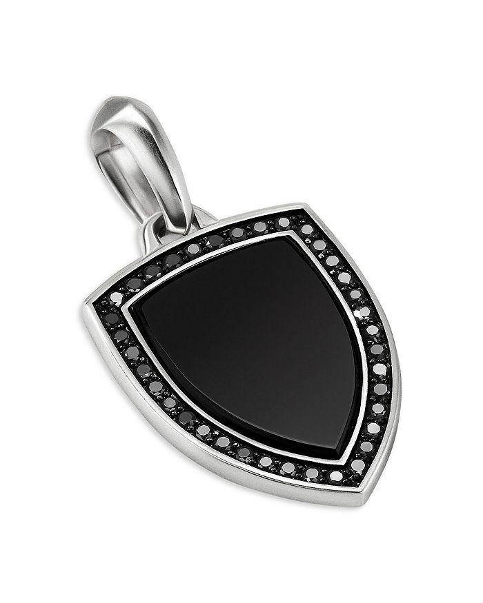 David Yurman - Shield Amulet Pendant with Black Onyx and Pav&eacute; Black Diamonds