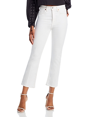 RE/DONE RE/DONE 70S HIGH RISE ANKLE BOOTCUT JEANS IN WHITE