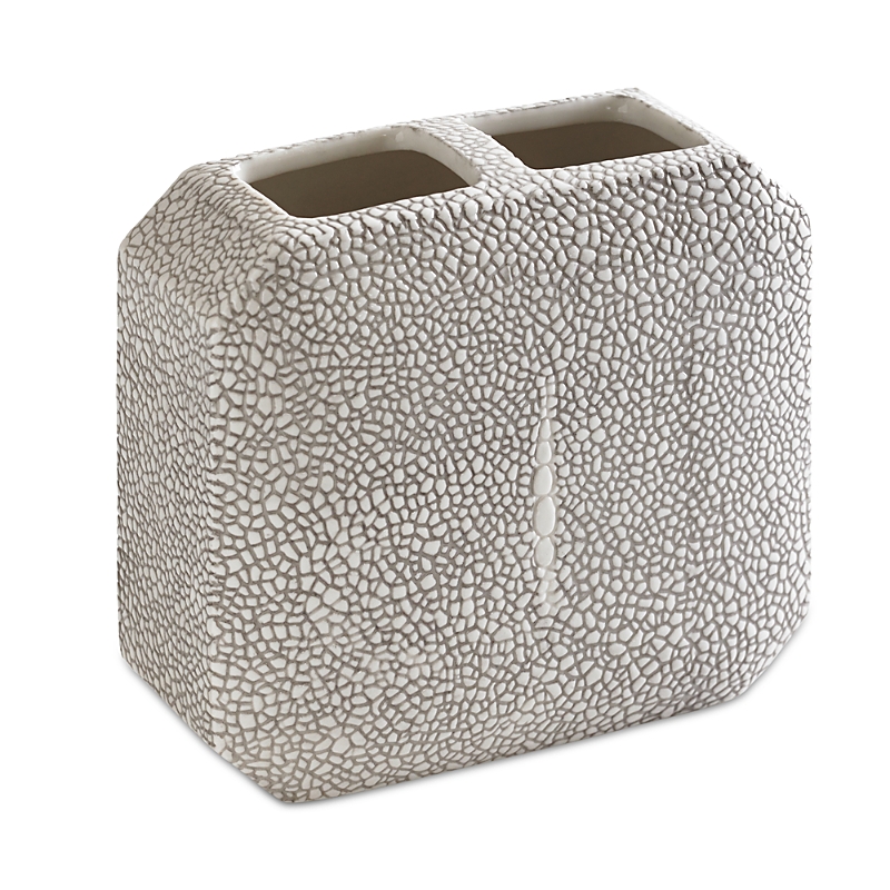 Kassatex Shagreen Toothbrush Holder In Porcelain