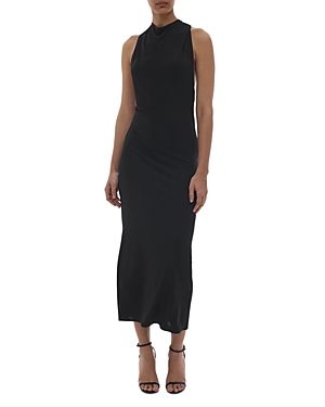 Helmut Lang Black Twisted Maxi Dress In Black
