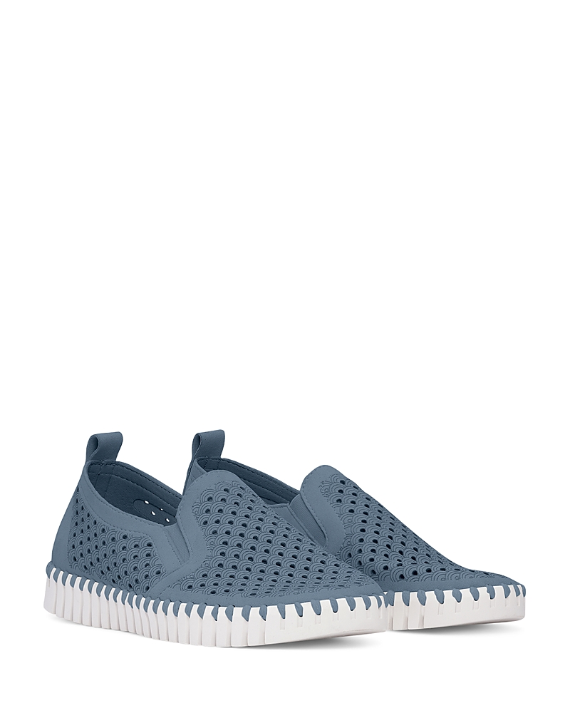 Ilse Jacobsen Tulip 139 Perforated Slip-on Sneaker In Blue