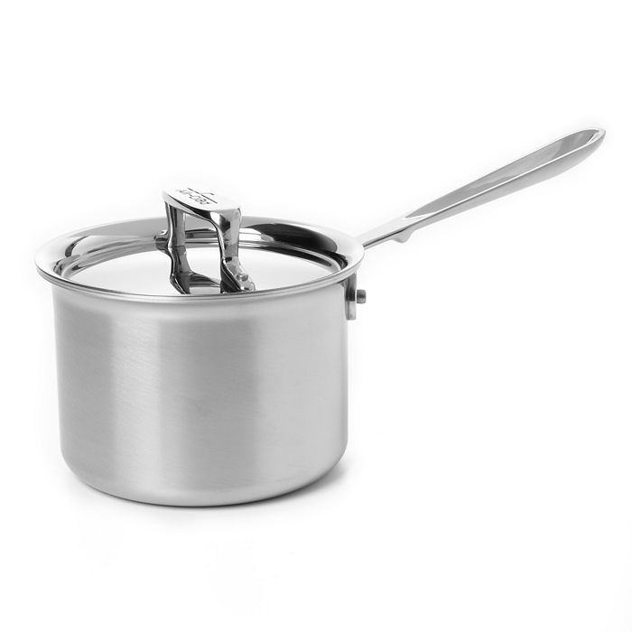 All-Clad d5 3 qt Brushed Stainless Steel Saucepan with Lid +