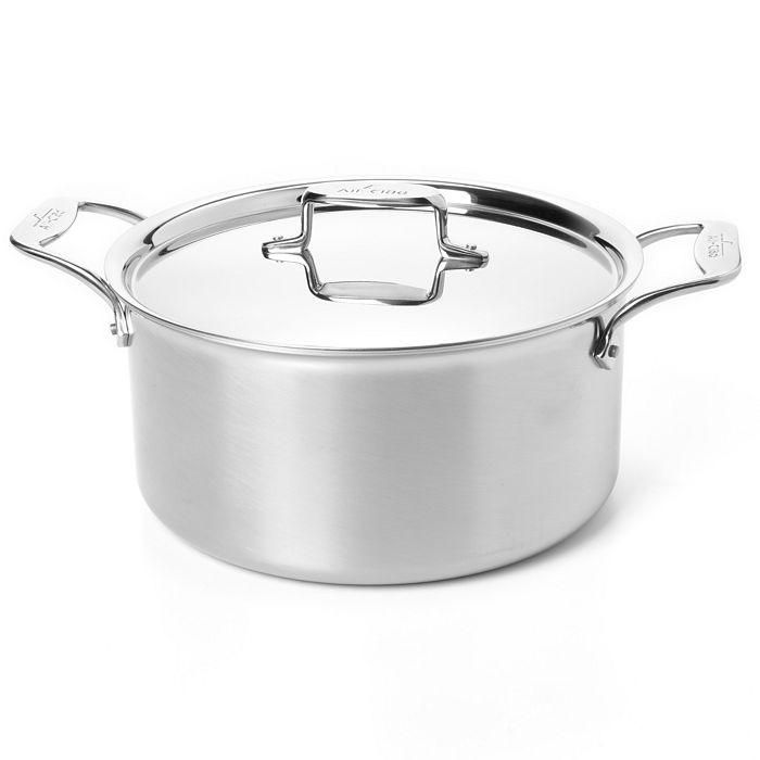 AllClad d5 Stainless Brushed 8Quart Stock Pot with Lid Bloomingdale's