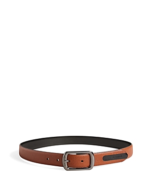 Ted Baker Jaims Contrast Detail Leather Belt In Tan