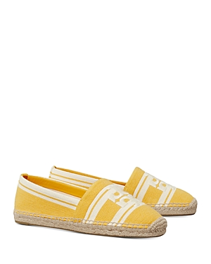Tory Burch Double T Jacquard Espadrilles In Mellow Yellow