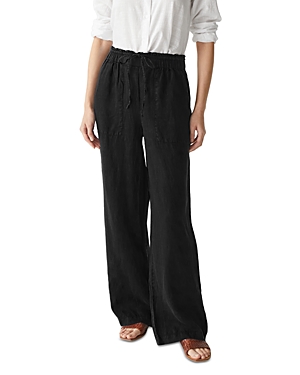 MICHAEL STARS JULES LINEN WIDE LEG DRAWSTRING PANTS