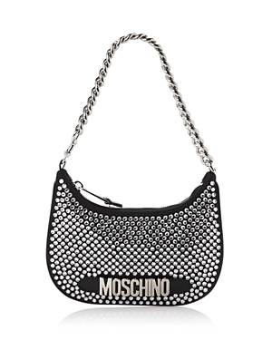 Moschino Studded Handbag In Black Multi/silver