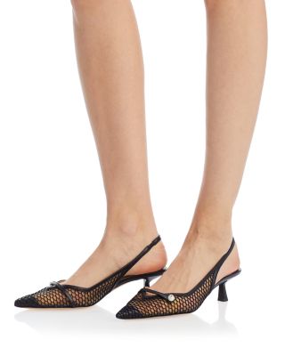 【関税&送料込】Jimmy Choo Black Mesh Amita 45 Pumps Jimmy Choo - Amita Black Mesh Slingback Pump, 45mm