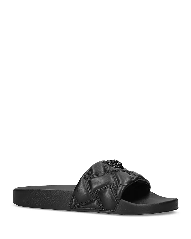 Kurt Geiger London Women's Meena Eagle Drench Quilted Slide Sandals