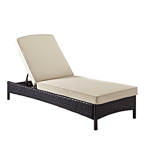 Crosley Palm Harbor Outdoor Wicker Chaise Lounge In Sand