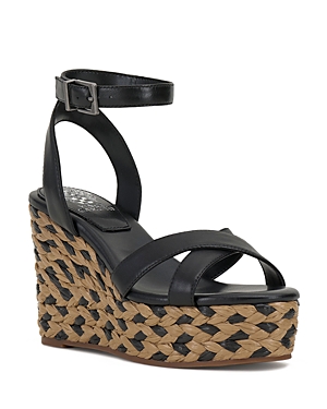 VINCE CAMUTO WOMEN'S FETTANA ANKLE STRAP ESPADRILLE WEDGE SANDALS