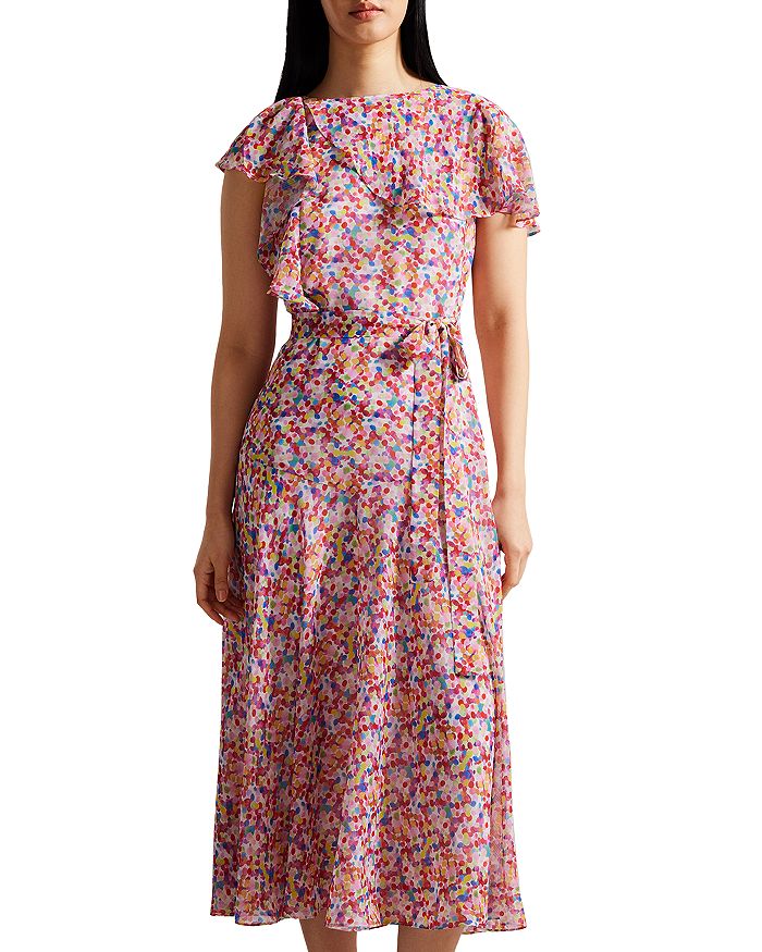 Ted Baker - Priyah Printed Ruffle Tea Dress