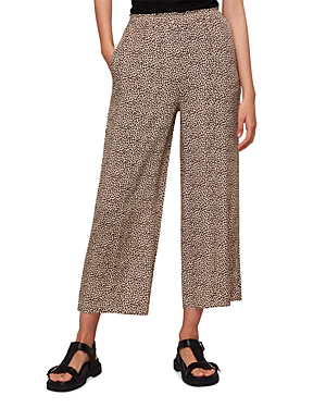 Whistles Dashed Leopard Print Wide Leg Pants