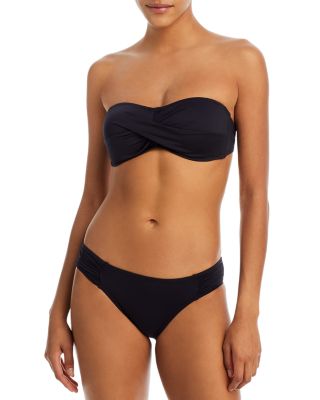 Pearl Twist Bandeau Bikini Top & Pearl Shirred Hipster Bottom