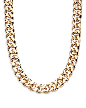 Kenneth Jay Lane Link Necklace In 20k Gold Plated, 19