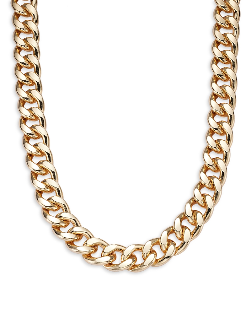 Kenneth Jay Lane Link Necklace In 20k Gold Plated, 19 In Gold