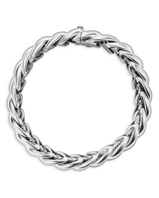Sterling Silver Sculpted Cable Link Bracelet