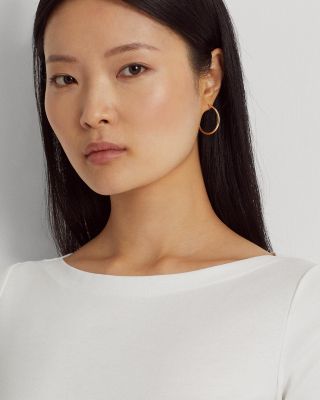 Elbow Sleeve Boat Neck Top 