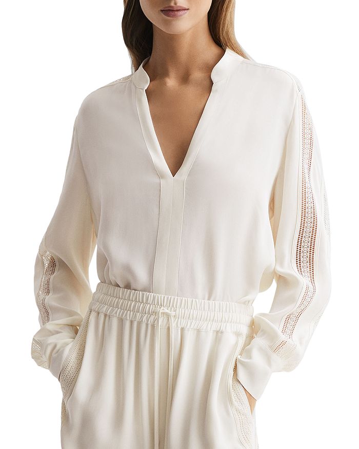 Rowan Textured Frilled Trim Puff Sleeve Blouse