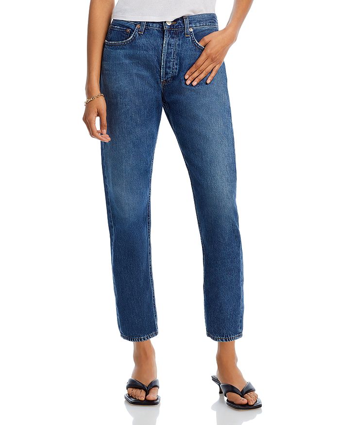 AGOLDE Parker Cotton High Rise Cropped Slim Jeans in Surreal ...