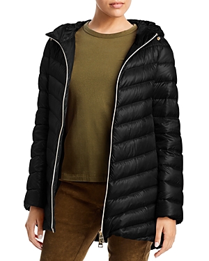 Herno Chevron Hooded A Line Puffer Coat