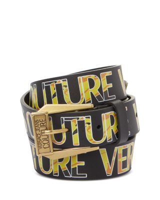 Versace Leather Belt With Logo Print VERSACE “Letter” LOGO BLACK LEATHER BELT Sz. 80cm/Small | eBay main image 3