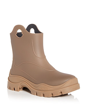 Moncler Misty Rubber Rain Boots In Beige