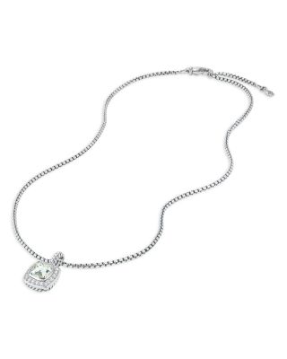 Petite Albion Pendant with Colored Gemstone & Diamonds on Chain