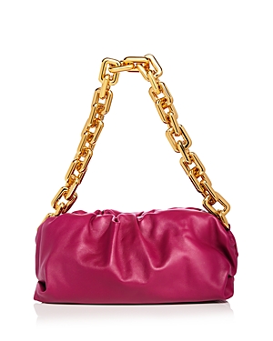 Bottega Veneta The Chain Pouch Leather Clutch In Fantasia/gold