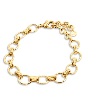 Capucine De Wulf Cleopatra Hammered Grande Link Bracelet In Gold