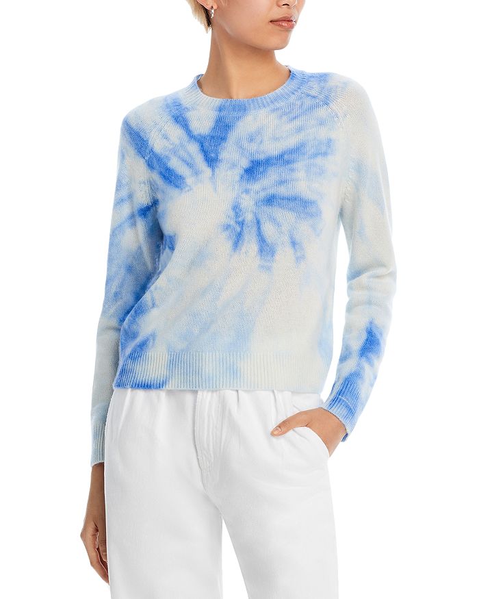 AQUA Tie Dye Crewneck Cashmere Sweater - 100% Exclusive | Bloomingdale's