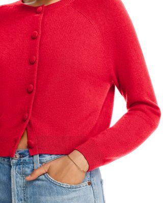 100% Cashmere Crewneck Cardigan - Exclusive