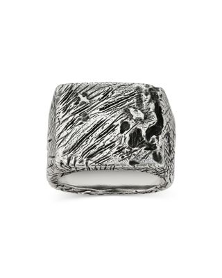Tree Bark Signet Ring