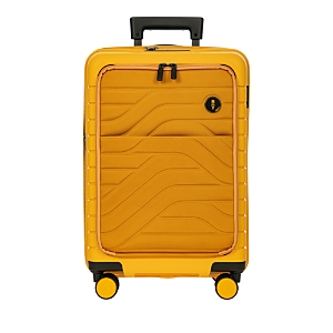 Shop Bric's By Ulisse 21 Expandable Carry On Spinner Suitcase With Pocket In Mango