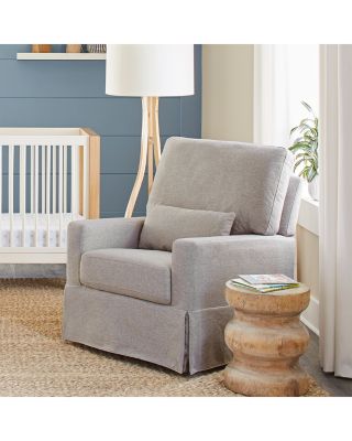 Crawford Pillowback Comfort Swivel Glider in Water Repellent & Stain Resistant Performance Fabric 