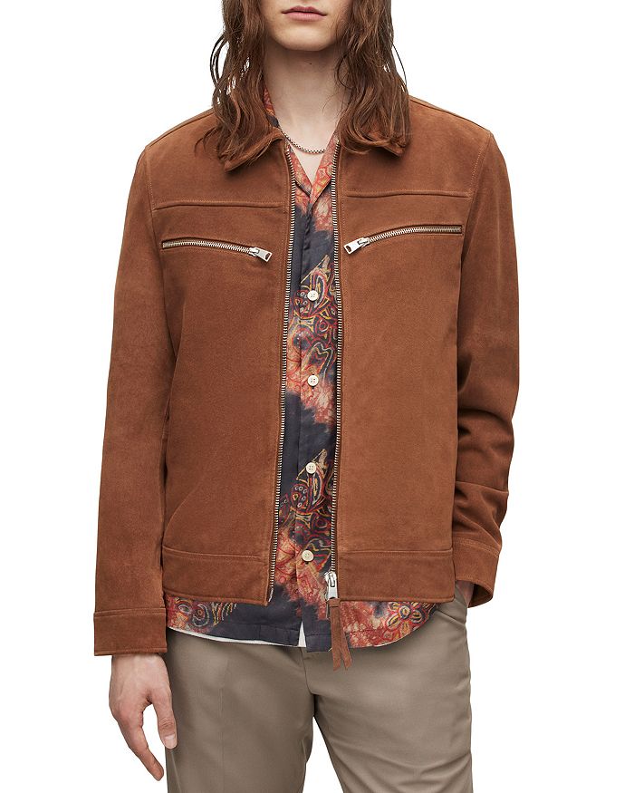 Allsaints suede jacket best sale mens