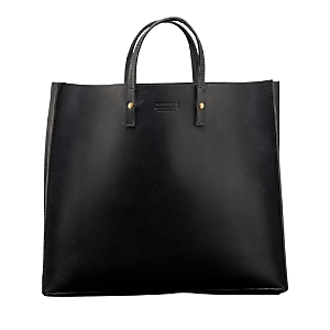 To The Market Merkato Leather Shopper Bag In Black