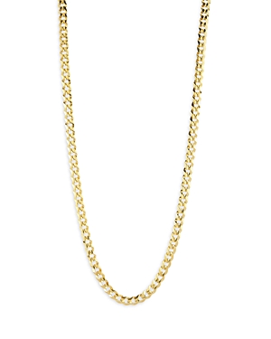 18K Gold Plated Sterling Silver Curb Chain Necklace 5mm, 24