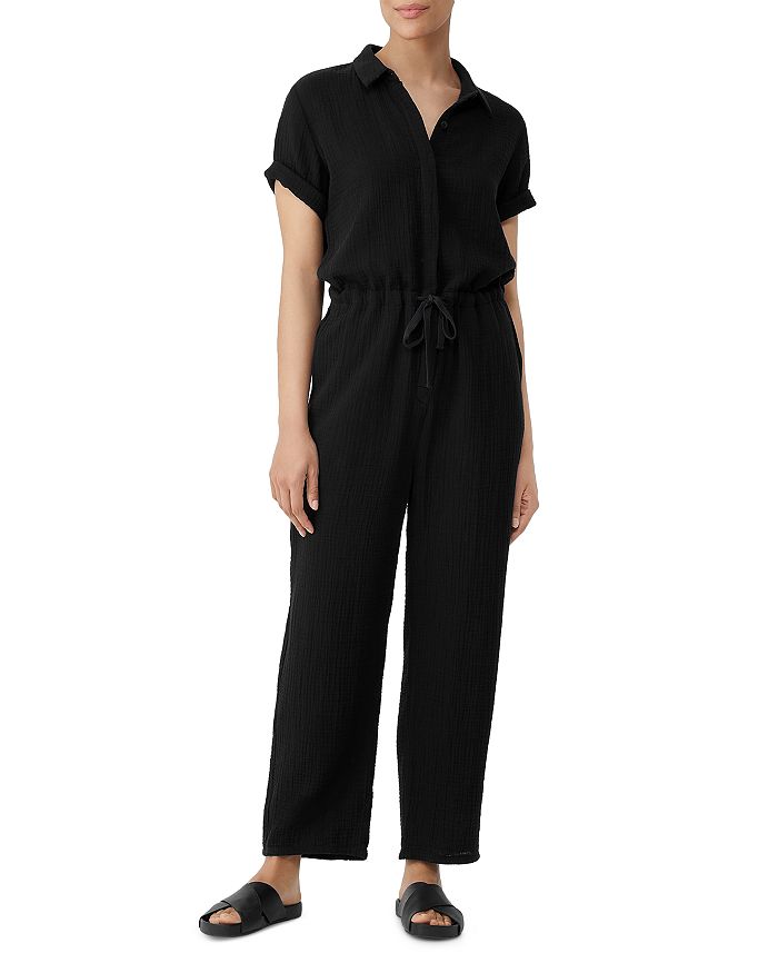 Eileen Fisher Organic Cotton Short Sleeve Jumpsuit | Bloomingdale's