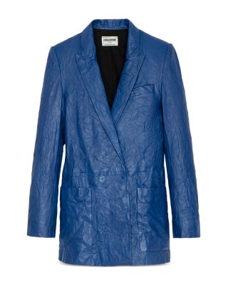 Zadig & Voltaire - Visko Cuir Froisse Leather Blazer