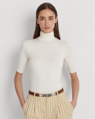 Elbow-Sleeve Turtleneck